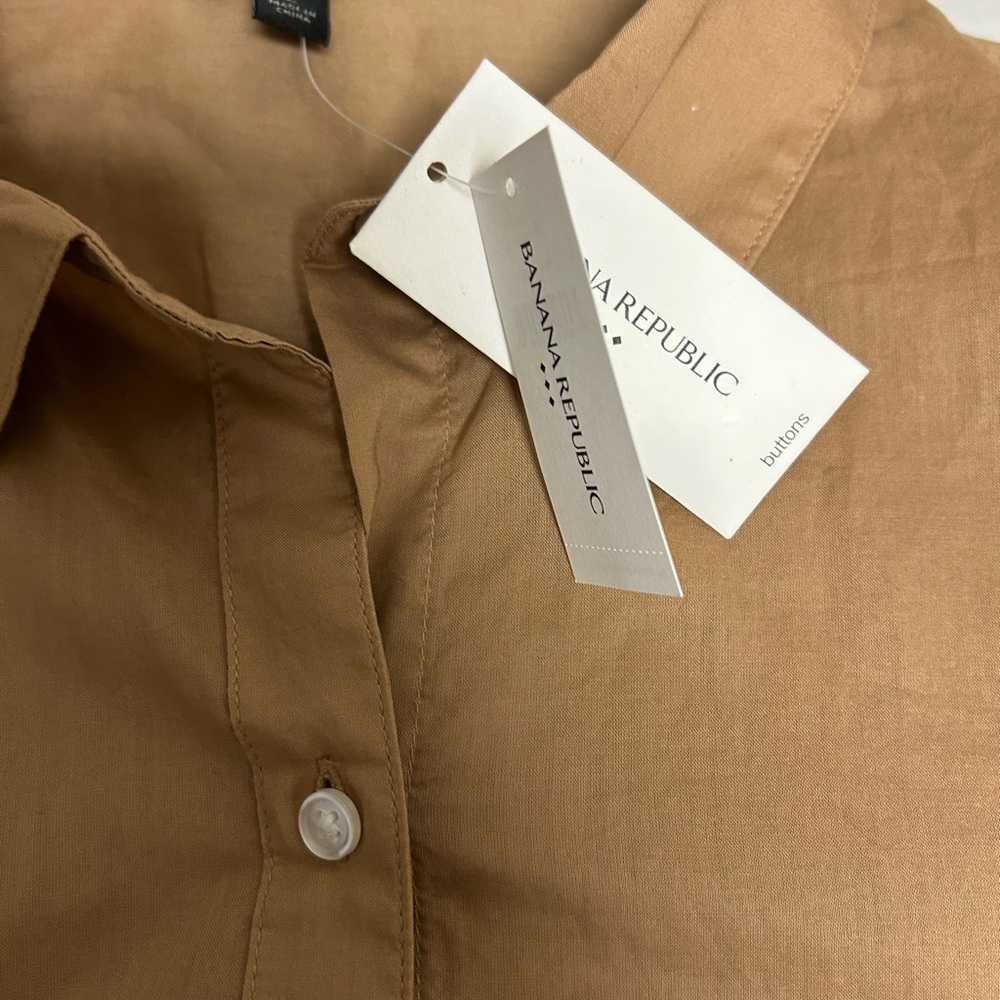 *NWT* Banana Republic Men's Light Brown Casual Shirt - Picture 4 of 4